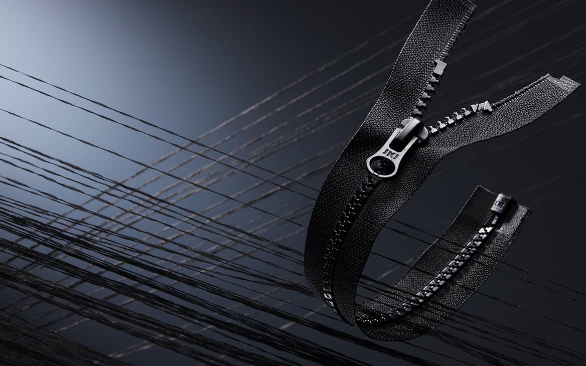 Black Yarn-Dyed Tape Zippers